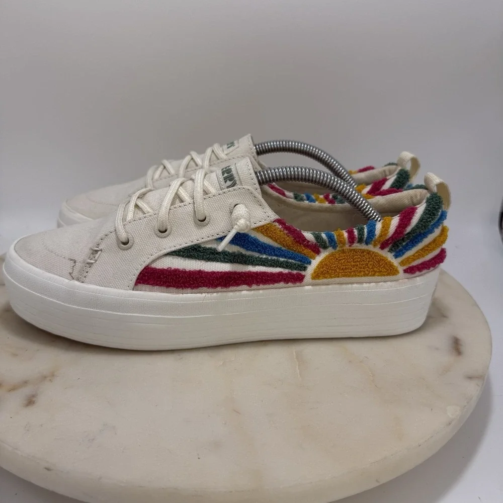 Sperry Womens SeaCycled Crest Vibe Platform Sneakers Size 8 Rainbow Pride